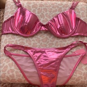 Pink Metallic Swimsuit